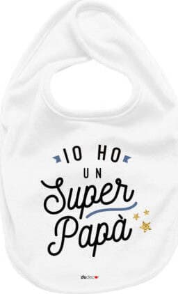 Dudecor Bavaglino Super Papà Prima infanzia/Allattamento e pappa/Bavaglini/Bavaglini Scontolo.net - Potenza, Commerciovirtuoso.it
