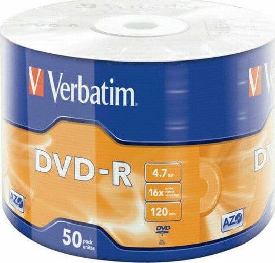 DVD-R VERBATIM 100%vergini vuoti 16X Advanced Azo 4.7GB 120min.ORIGINALI Elettronica/Informatica/Accessori/Supporti vergini/DVD-R Zencoccostore - Formia, Commerciovirtuoso.it