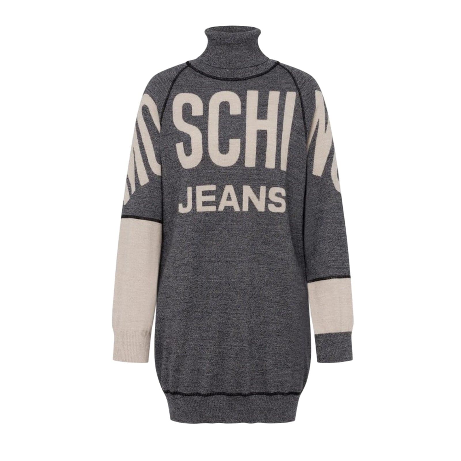MOSCHINO JEANS vestiti casual donna moschino jeans - abito pura lana extrafine - grigio da donna in Casual Drestige - Casamassima, commercioVirtuoso.it