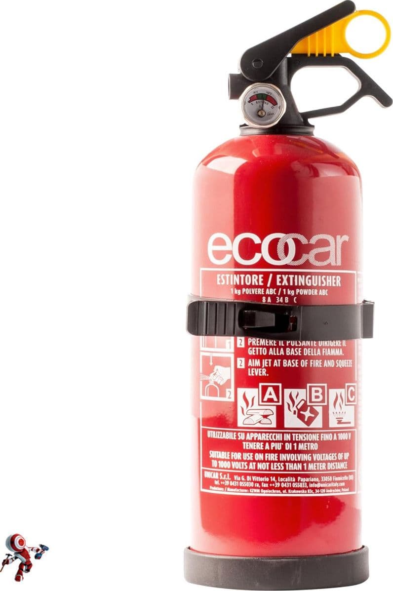 ECOCAR---Estintore-in-Polvere---Omologato-per-Casa,-Lavoro,-Auto-con-Manometro