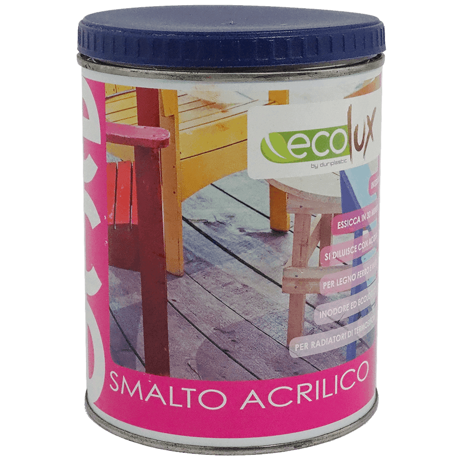 Ecolux Smalto Ecologico Satinato Acrilico Ad Acqua Inodore Per Interno Ed Esterno Giardino e giardinaggio/Piscine vasche idromassaggio e accessori/Vernici e guarnizioni/Vernici e smalti Ogomondo - Martina Franca, Commerciovirtuoso.it
