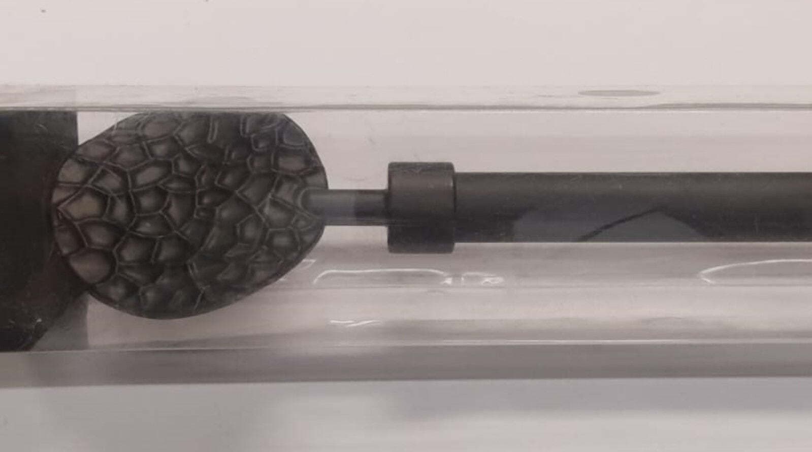 ECOSI'---KIT-ESTENSIBILE-BASTONE-TENDA-+-SUPPORTO-120-210CM---PRONTO-PER-ISTALLAZIONE-A-PARETE---POMELLO-FINALE-TONDO-NERO-LACCATO