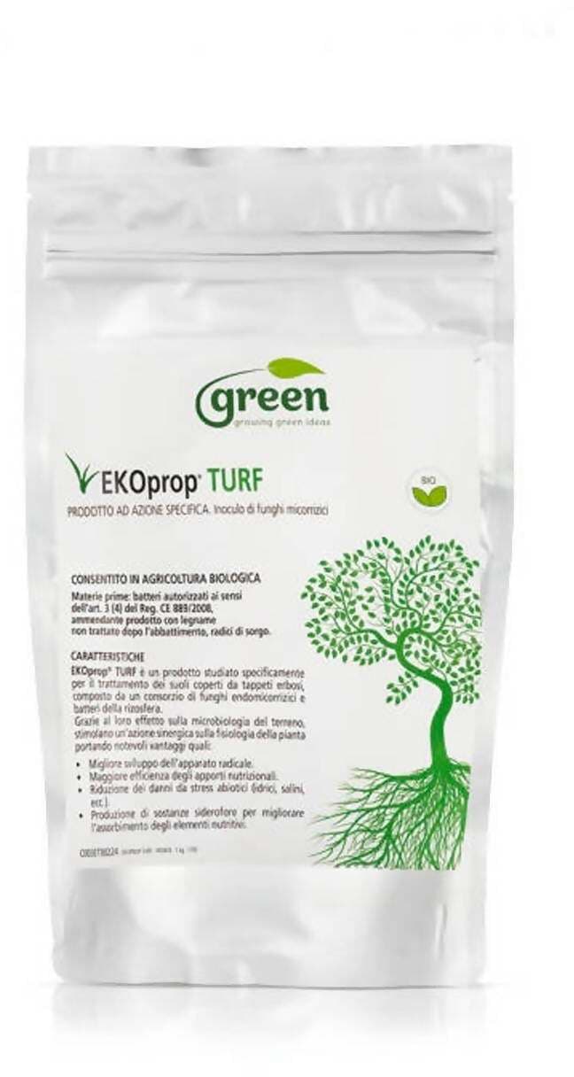 EKOprop Green Ravenna Turf Polvere inoculo di Funghi micorrize batteri Prato Tappeto erboso 200 g BIO Trattamento endomicorrizici e batteri della rizosfera Ekoprop Turf in Fungicidi Agricola Ponte Galeria - Roma, commercioVirtuoso.it