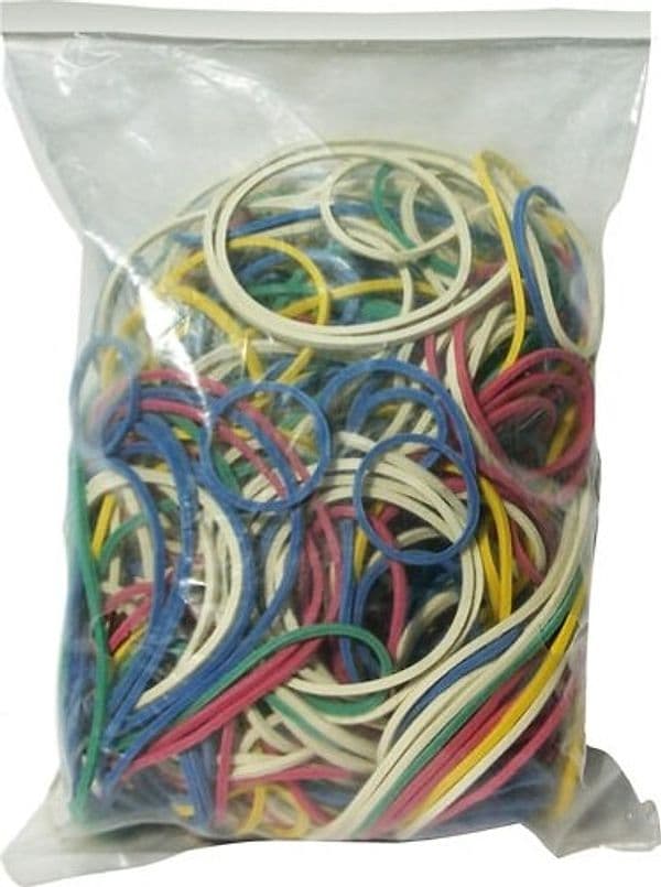 Elastici - gomma - misure e colori assortiti - Markin - conf. 1 kg (10 sacchetti da 100 g ciascuno) Cancelleria e prodotti per ufficio/Archivio ufficio e accessori per scrivania/Nastri colle elastici e graffette/Elastici Eurocartuccia - Pavullo, Commerciovirtuoso.it
