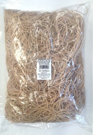 Elastici - para - D 8 cm - avana - Markin - sacco da 1 kg Cancelleria e prodotti per ufficio/Archivio ufficio e accessori per scrivania/Nastri colle elastici e graffette/Elastici Eurocartuccia - Pavullo, Commerciovirtuoso.it