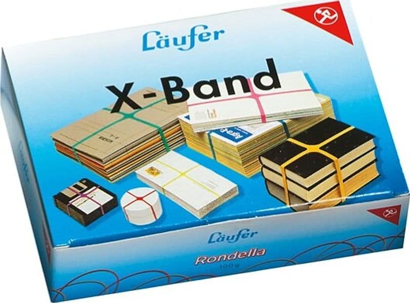 Elastici X Band - D 10 cm (150x11 mm) - colori assortiti - Lebez - scatola da 100 gr Cancelleria e prodotti per ufficio/Archivio ufficio e accessori per scrivania/Nastri colle elastici e graffette/Elastici Eurocartuccia - Pavullo, Commerciovirtuoso.it