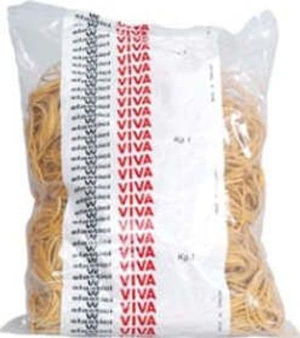 Elastico - gomma - D 80 mm - 1 kg - giallo - Viva Cancelleria e prodotti per ufficio/Archivio ufficio e accessori per scrivania/Nastri colle elastici e graffette/Elastici Eurocartuccia - Pavullo, Commerciovirtuoso.it
