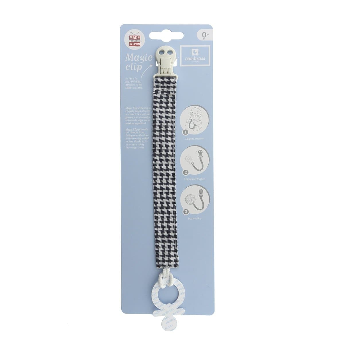 Elastico Ciucio Vichy Grigio Scuro 2X21.5X1 Cm Prima infanzia/Succhietti e massaggiagengive/Catenelle porta succhietto La Casa Del Bebè - Napoli, Commerciovirtuoso.it