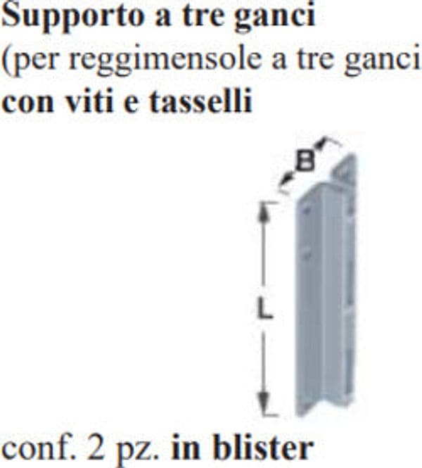 ELEMENT-SYSTEM-2-SUPPORTI-A-TRE-GANCI-CON-VITI-E-TASSELLI-BIANCO