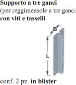 ELEMENT-SYSTEM-2-SUPPORTI-A-TRE-GANCI-CON-VITI-E-TASSELLI-BIANCO