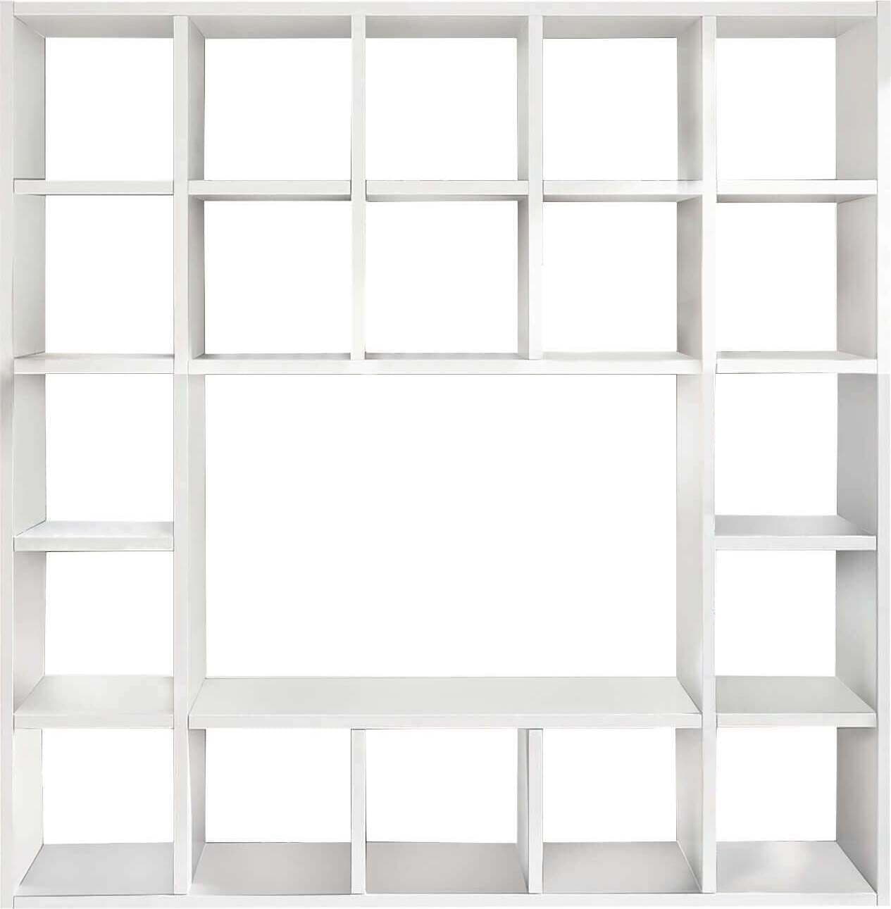ELISE - parete in nobilitato frassinato 218x30x218 Bianco Milani Home