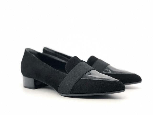 ELLEN Mocassino donna a punta nero in pelle scamosciata in Loafer e mocassini Calzature Durello - Agna, commercioVirtuoso.it