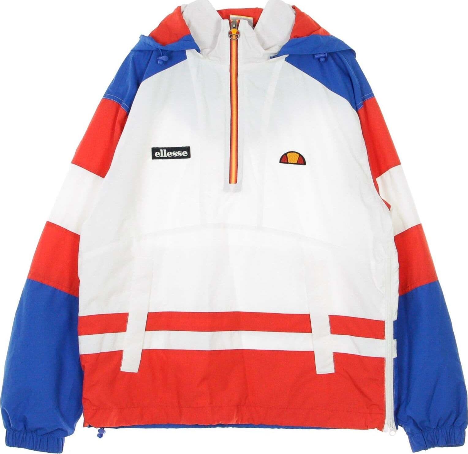 ELLESSE-Giacca-a-Vento-Infilabile-Uomo-Anorak-Optic-White-da-uomo