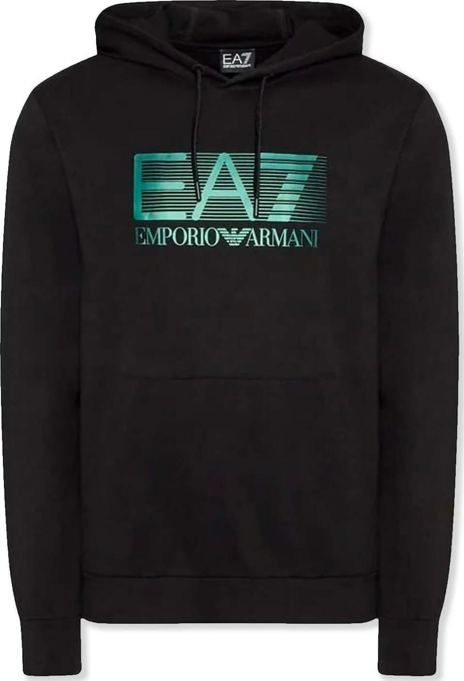 Emporio Armani Ae7 Felpa Uomo Tinta Unita Nera Con Stampa a Contrasto Felpa Casual Con Cappuccio Vestibilità Regolare Moda/Uomo/Abbigliamento/Felpe/Felpe con cappuccio Euforia - Bronte, Commerciovirtuoso.it