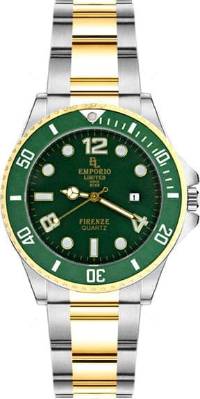 Emporio Limited - Orologio Al Quarzo Firenze Argento/Oro/Verde - 1267