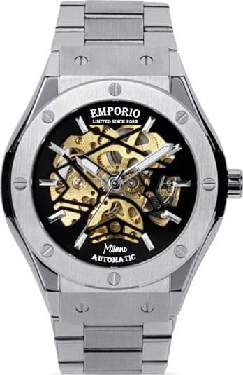 Emporio Limited - Orologio Automatico Milano Argento/Nero - 1281