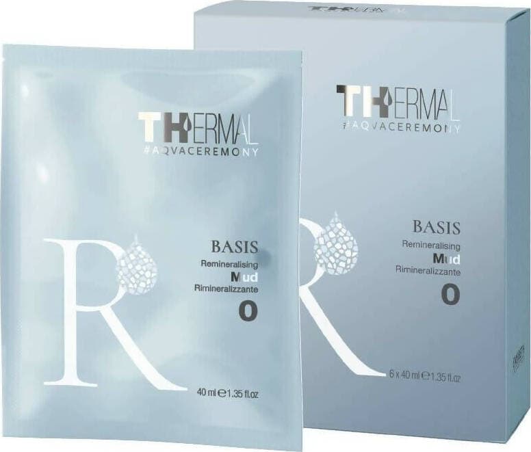 Emsibeth thermal aqvaceremony basis fango rimineralizzante 6 x 40 ml trattamento termale per il benessere della cute e dei capelli fragili, sfibrati e secchi.