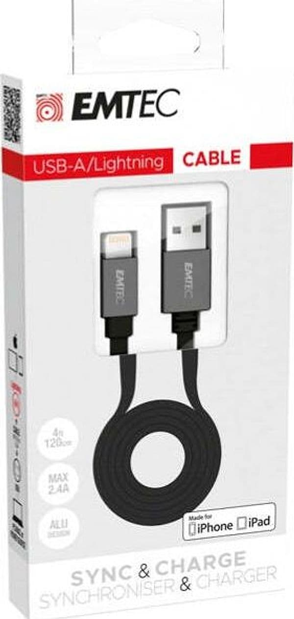 Emtec - Cavo USB-A to Lightning T700 - ECCHAT700AP Elettronica/Informatica/Dispositivi archiviazione dati/Dispositivi archiviazione dati esterni/Hard Disk esterni Eurocartuccia - Pavullo, Commerciovirtuoso.it