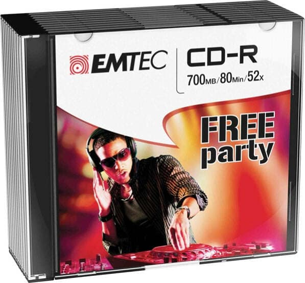 Emtec - CD-R - ECOC801052SL - 80min-700mb Elettronica/Informatica/Accessori/Supporti vergini/BD-R Eurocartuccia - Pavullo, Commerciovirtuoso.it