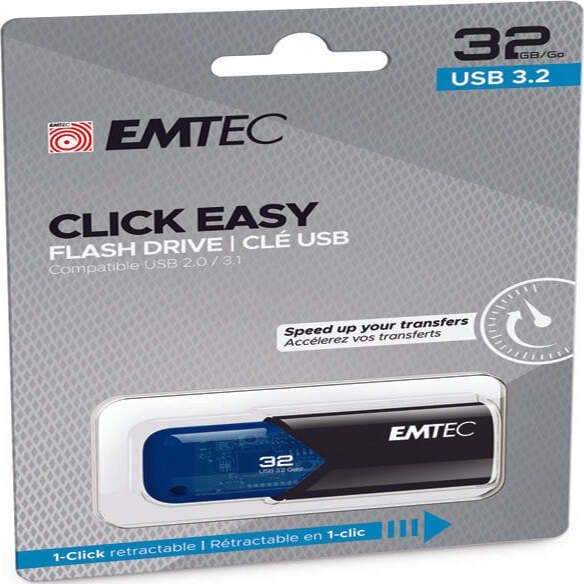 Emtec - Memoria USB B110 USB 3.2 ClickEasy - blu - ECMMD32GB113 - 32 GB Elettronica/Informatica/Dispositivi archiviazione dati/Dispositivi archiviazione dati esterni/PenDrive Eurocartuccia - Pavullo, Commerciovirtuoso.it
