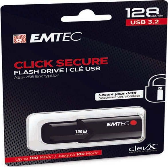 Emtec - Memoria USB B120 ClickSecure - ECMMD128GB123 - 128 GB Elettronica/Informatica/Dispositivi archiviazione dati/Dispositivi archiviazione dati esterni/PenDrive Eurocartuccia - Pavullo, Commerciovirtuoso.it