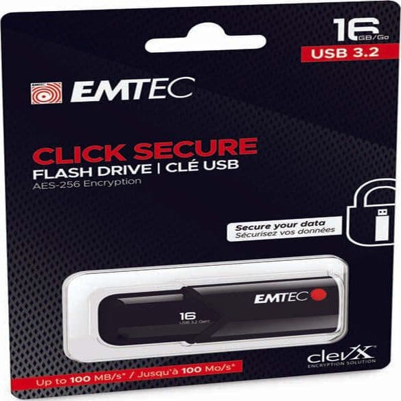 Emtec - Memoria USB B120 ClickSecure - ECMMD16GB123 - 16 GB Elettronica/Informatica/Dispositivi archiviazione dati/Dispositivi archiviazione dati esterni/PenDrive Eurocartuccia - Pavullo, Commerciovirtuoso.it
