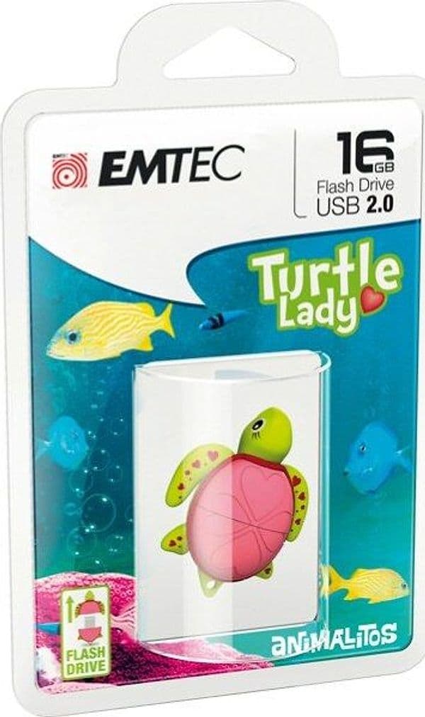 Emtec - Memoria usb2.0 M335 Anmalitos Lady Turtle - ECMMD16GM335 - 16 GB Elettronica/Informatica/Dispositivi archiviazione dati/Dispositivi archiviazione dati esterni/PenDrive Eurocartuccia - Pavullo, Commerciovirtuoso.it