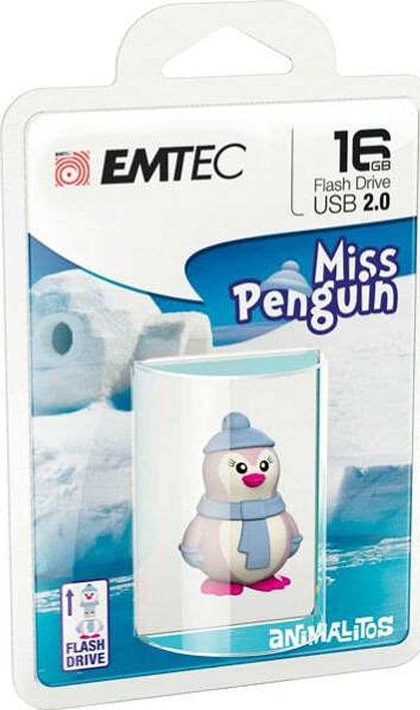 Emtec - Memoria usb2.0 M336 Anmalitos Lady Penguin - ECMMD16GM336 - 16 GB Elettronica/Informatica/Dispositivi archiviazione dati/Dispositivi archiviazione dati esterni/PenDrive Eurocartuccia - Pavullo, Commerciovirtuoso.it