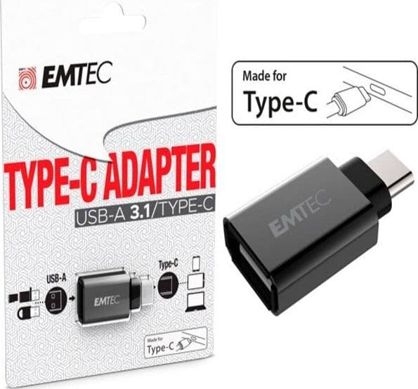 Emtec - USB 3.1 To Type-C con adattatore -1 porta USB-A 3.1 - ECADAPT600C Elettronica/Informatica/Dispositivi archiviazione dati/Dispositivi archiviazione dati esterni/PenDrive Eurocartuccia - Pavullo, Commerciovirtuoso.it