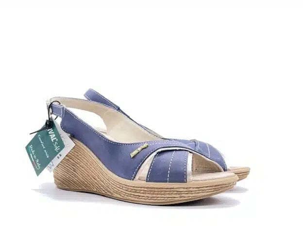 ENVAL SOFT Sandalo donna incrociato in pelle avio in Sandali moda Calzature Durello - Agna, commercioVirtuoso.it