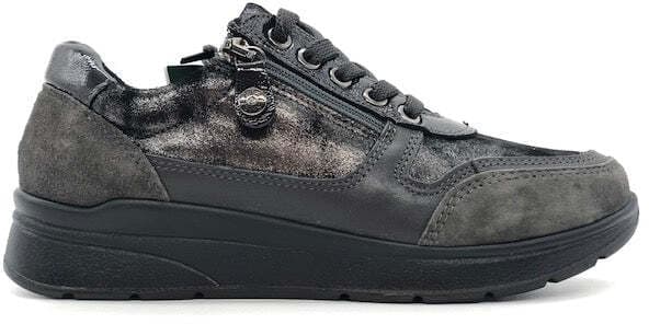 ENVAL SOFT Sneaker donna antracite con zip in Sneaker casual Calzature Durello - Agna, commercioVirtuoso.it