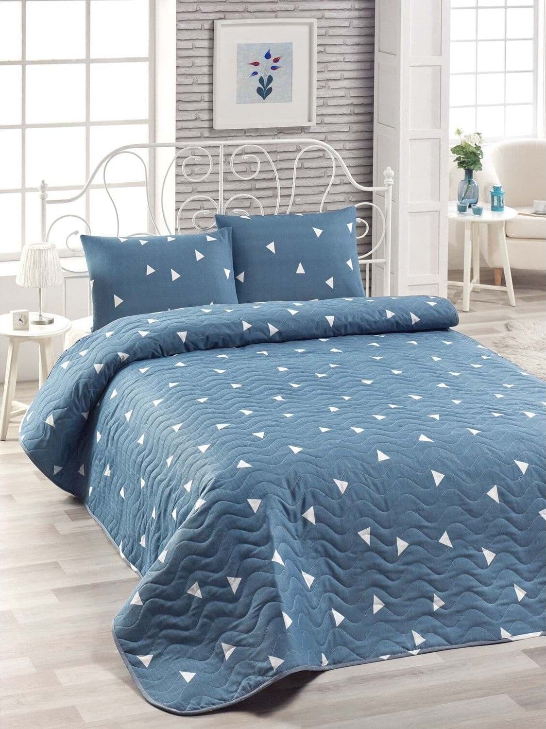 EPONJI TRAPUNTINO MATRIMONIALE IN MISTO COTONE BLU Casa e cucina/Tessili per la casa/Biancheria da letto/Coperte e trapunte/Trapunte Scontolo.net - Potenza, Commerciovirtuoso.it