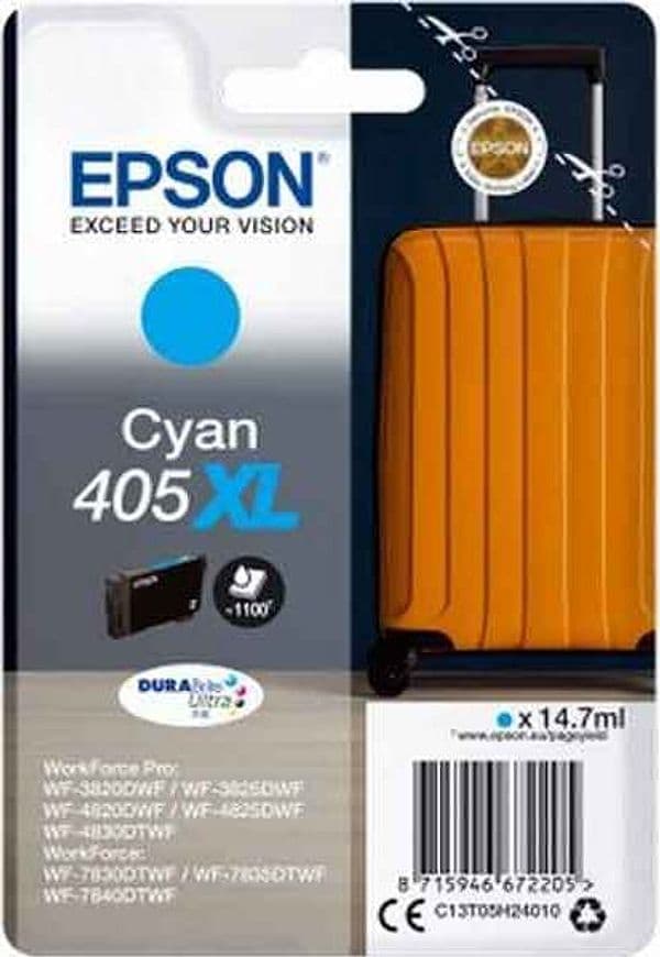 Epson - Cartucce ink - 405XL - ciano - C13T05H24010 - 1.100 pag Elettronica/Informatica/Stampanti e accessori/Accessori per stampanti a inchiostro e laser/Cartucce d'inchiostro Eurocartuccia - Pavullo, Commerciovirtuoso.it