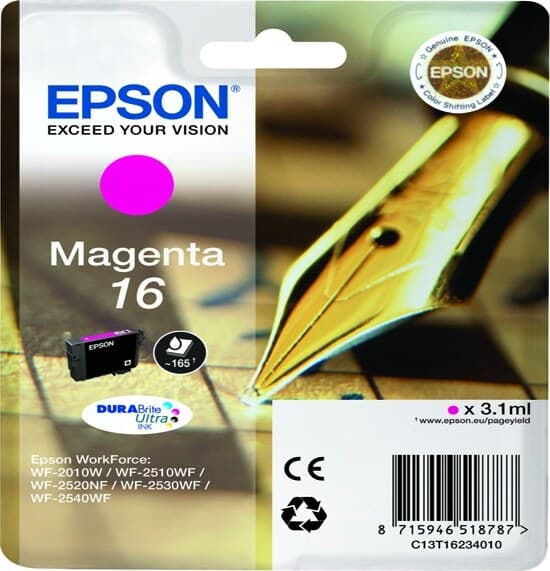 Epson - Cartuccia ink - 16 - Magenta - C13T16234012 - 3 1ml Elettronica/Informatica/Stampanti e accessori/Accessori per stampanti a inchiostro e laser/Cartucce d'inchiostro Eurocartuccia - Pavullo, Commerciovirtuoso.it