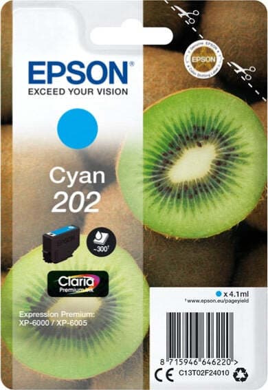Epson - Cartuccia ink - 202 - Ciano - C13T02F24010 - 4 1ml Elettronica/Informatica/Stampanti e accessori/Accessori per stampanti a inchiostro e laser/Cartucce d'inchiostro Eurocartuccia - Pavullo, Commerciovirtuoso.it