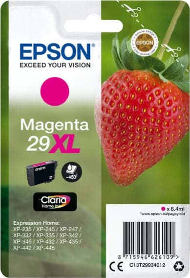 Epson - Cartuccia ink - 29XL - Magenta - C13T29934012 - 6 4ml Elettronica/Informatica/Stampanti e accessori/Accessori per stampanti a inchiostro e laser/Cartucce d'inchiostro Eurocartuccia - Pavullo, Commerciovirtuoso.it