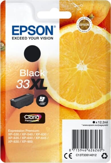 Epson - Cartuccia ink - 33XL - Nero - C13T33514012 - 12 2ml Elettronica/Informatica/Stampanti e accessori/Accessori per stampanti a inchiostro e laser/Cartucce d'inchiostro Eurocartuccia - Pavullo, Commerciovirtuoso.it