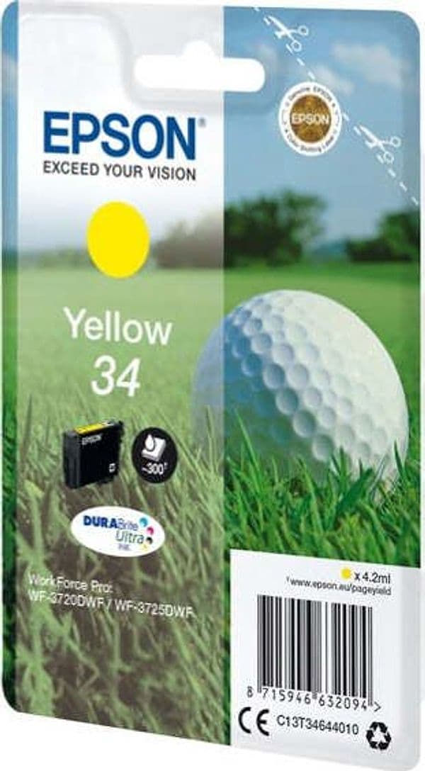 Epson - Cartuccia ink - 34 - Giallo - C13T34644010 - 4 2ml Elettronica/Informatica/Stampanti e accessori/Accessori per stampanti a inchiostro e laser/Cartucce d'inchiostro Eurocartuccia - Pavullo, Commerciovirtuoso.it