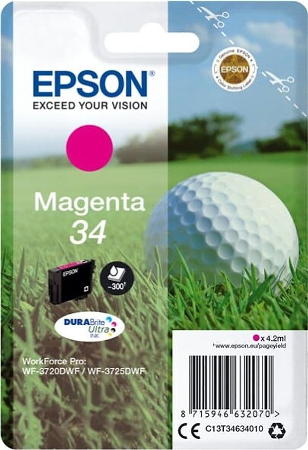 Epson - Cartuccia ink - 34 - Magenta - C13T34634010 - 4 2ml Elettronica/Informatica/Stampanti e accessori/Accessori per stampanti a inchiostro e laser/Cartucce d'inchiostro Eurocartuccia - Pavullo, Commerciovirtuoso.it