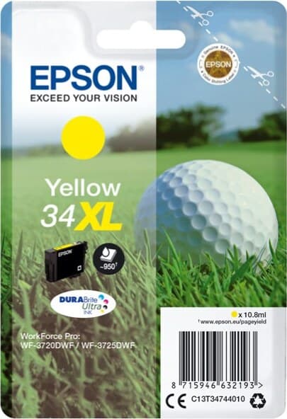 Epson - Cartuccia ink - 34XL - Giallo - C13T34744010 - 10 8ml Elettronica/Informatica/Stampanti e accessori/Accessori per stampanti a inchiostro e laser/Cartucce d'inchiostro Eurocartuccia - Pavullo, Commerciovirtuoso.it