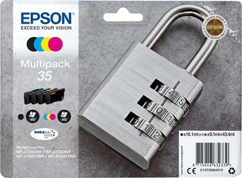 Epson - Cartuccia ink - 35 - C-M-Y-K - C13T35864010 - C-M-Y 9 1ml - K 16 1ml Elettronica/Informatica/Stampanti e accessori/Accessori per stampanti a inchiostro e laser/Cartucce d'inchiostro Eurocartuccia - Pavullo, Commerciovirtuoso.it