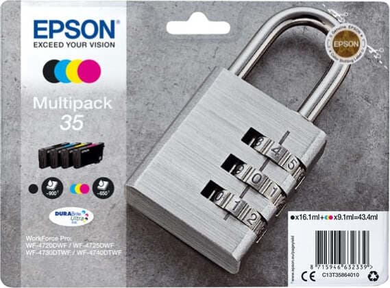 Epson - Cartuccia ink - 35 - C-M-Y-K - C13T35864010 - C-M-Y 9 1ml - K 16 1ml Elettronica/Informatica/Stampanti e accessori/Accessori per stampanti a inchiostro e laser/Cartucce d'inchiostro Eurocartuccia - Pavullo, Commerciovirtuoso.it