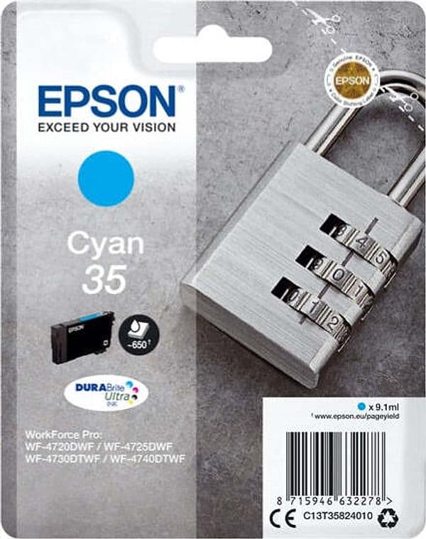 Epson - Cartuccia ink - 35 - Ciano - C13T35824010 - 9 1ml Elettronica/Informatica/Stampanti e accessori/Accessori per stampanti a inchiostro e laser/Cartucce d'inchiostro Eurocartuccia - Pavullo, Commerciovirtuoso.it