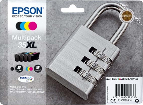 Epson - Cartuccia ink - 35XL - C-M-Y-K - C13T35964010 - C-M-Y 20 3ml - K 41 2ml Elettronica/Informatica/Stampanti e accessori/Accessori per stampanti a inchiostro e laser/Cartucce d'inchiostro Eurocartuccia - Pavullo, Commerciovirtuoso.it