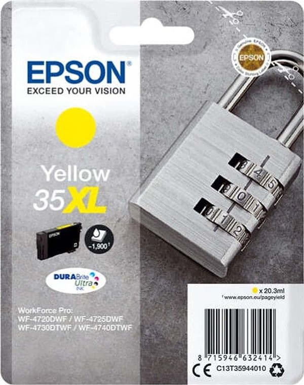 Epson - Cartuccia ink - 35XL - Giallo - C13T35944010 - 20 3ml Elettronica/Informatica/Stampanti e accessori/Accessori per stampanti a inchiostro e laser/Cartucce d'inchiostro Eurocartuccia - Pavullo, Commerciovirtuoso.it