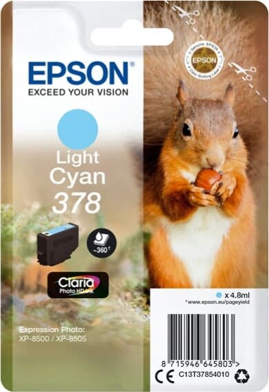 Epson - Cartuccia ink - 378 - Ciano chiaro - C13T37854010 - 360 pag Elettronica/Informatica/Stampanti e accessori/Accessori per stampanti a inchiostro e laser/Cartucce d'inchiostro Eurocartuccia - Pavullo, Commerciovirtuoso.it