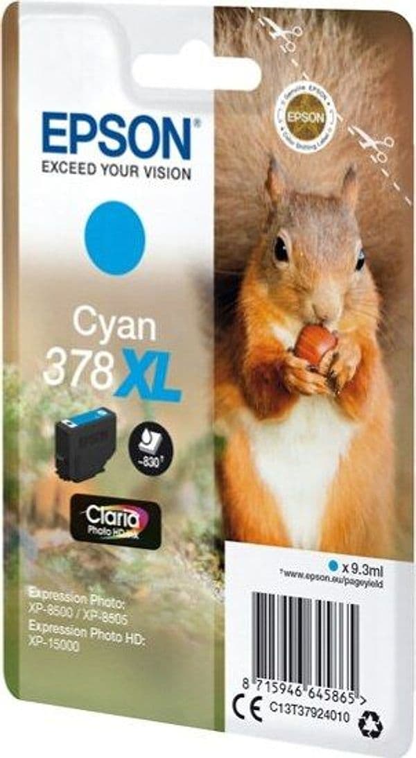 Epson - Cartuccia ink - 378XL - Ciano - C13T37924010 - 9 3ml Elettronica/Informatica/Stampanti e accessori/Accessori per stampanti a inchiostro e laser/Cartucce d'inchiostro Eurocartuccia - Pavullo, Commerciovirtuoso.it