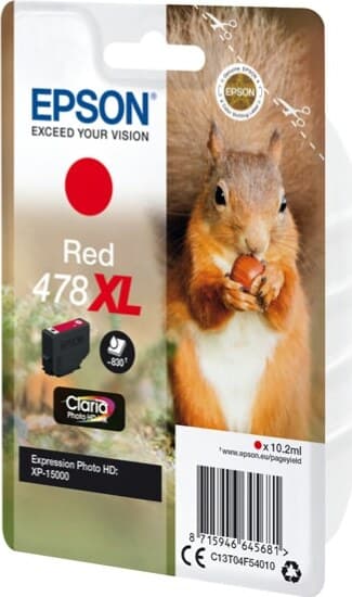 Epson - Cartuccia ink - 478XL - Rosso - C13T04F54010 - 10 2ml Elettronica/Informatica/Stampanti e accessori/Accessori per stampanti a inchiostro e laser/Cartucce d'inchiostro Eurocartuccia - Pavullo, Commerciovirtuoso.it