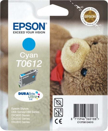 Epson - Cartuccia ink - Ciano - T0612 - C13T06124010 - 8ml Elettronica/Informatica/Stampanti e accessori/Accessori per stampanti a inchiostro e laser/Cartucce d'inchiostro Eurocartuccia - Pavullo, Commerciovirtuoso.it