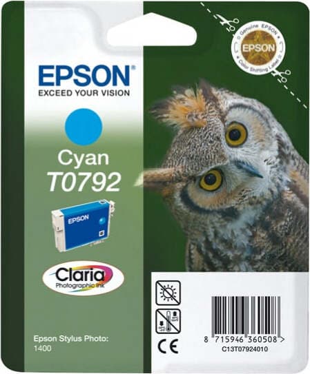 Epson - Cartuccia ink - Ciano - T0792 - C13T07924010 - 11 1ml Elettronica/Informatica/Stampanti e accessori/Accessori per stampanti a inchiostro e laser/Cartucce d'inchiostro Eurocartuccia - Pavullo, Commerciovirtuoso.it